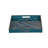 Fara Rectangular Tray Set Of 2, Marble Design, Cutout Handle, Blue Plastic-123774331