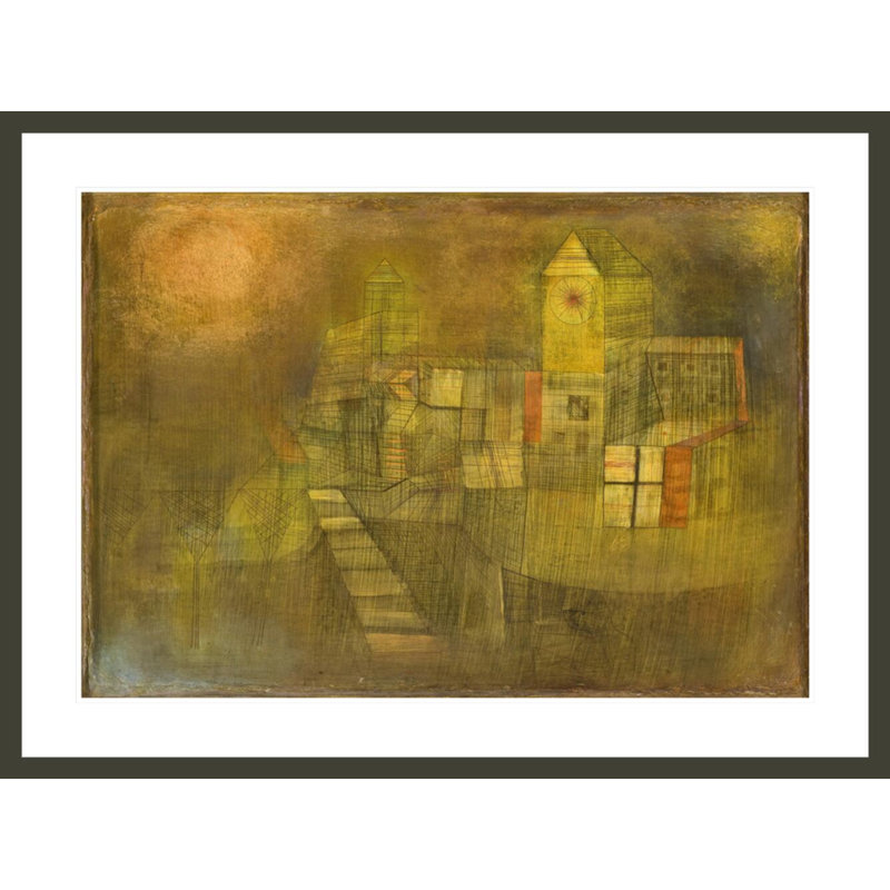 «Small Village in the Autumn Sun» par Paul Klee, impression giclée encadrée, 31.11" H x 41.5" W