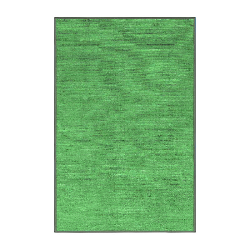 Tapis lavables à la machine 436 vert émeraude moderne Baylum, Rectangle 7 pi x 9 pi