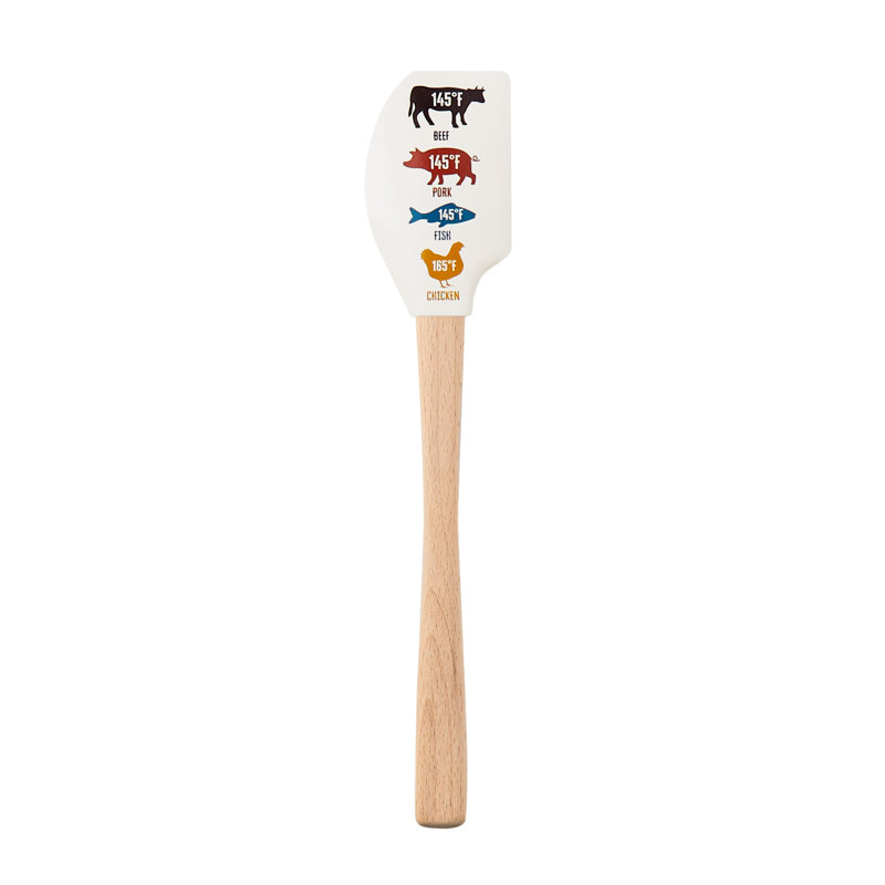 Spatulart® Meat Temperatures Wood Handled Spatula