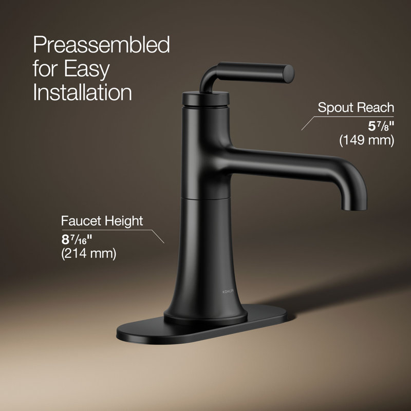 Tone Single-Handle Bathroom Sink Faucet, Black, 1.2