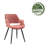 Shelton Velvet Dining Chair with Metal Legs-1594125534