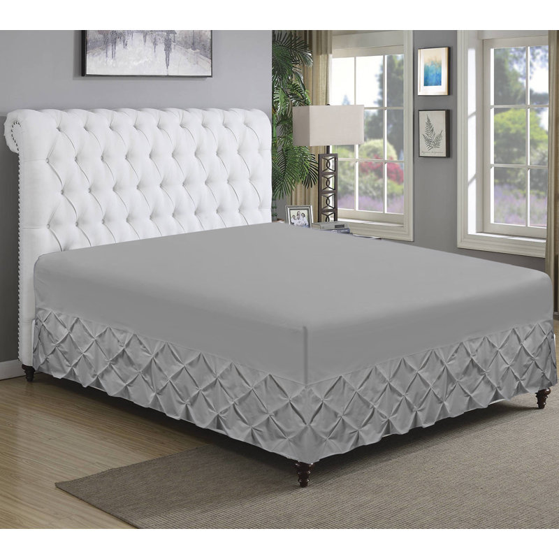 Ruffled Bed Skirt, Silver, Kingsize (5')