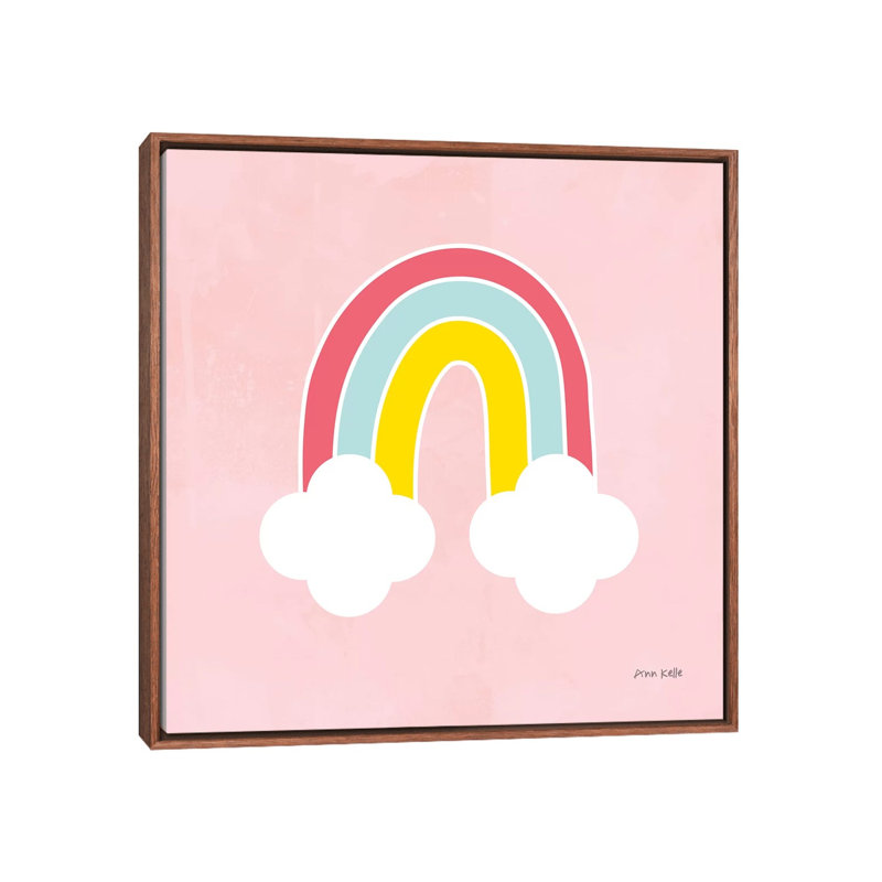 «His Rainbow» par Ann Kelle - impression d'art graphique, H 18 po x l 18 po x 1,5 po, Toile avec cadre en bois classique