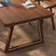 Bureau rectangulaire en bois massif brun noisette-1612062216