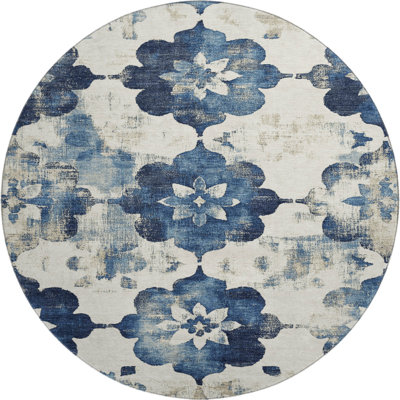Premium Machine Washable Jacquez AMF1802 Floral Rug