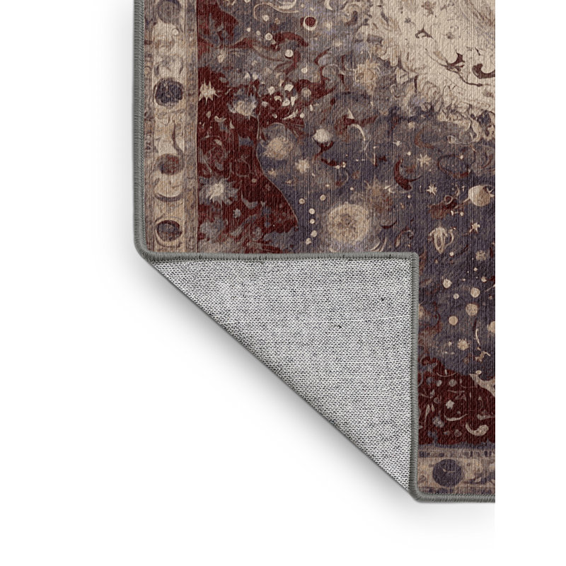 Tapis gris lavable à la machine, Rectangle 7 pi x 9 pi