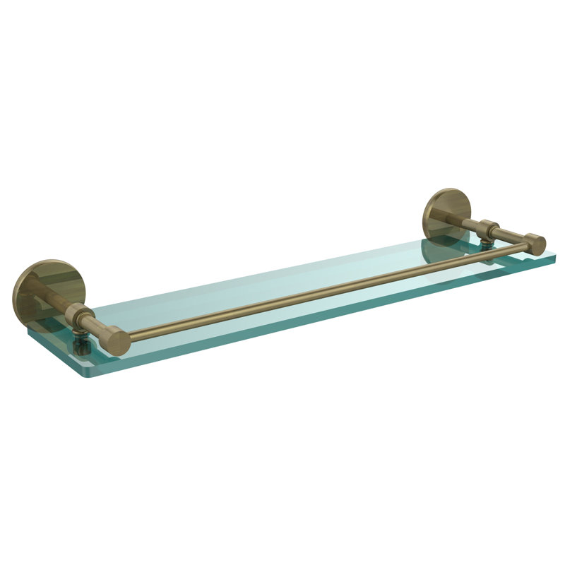 Dalston Bracket Shelf, Antique Brass, 3" H x 22" W x 5" D