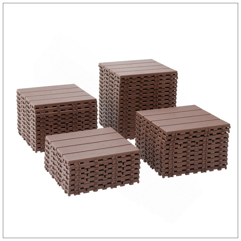 Carreaux de gazon artificiel imbriqués pour patio, balcon et cour arrière, 12 po x 12 po, installation facile, durable et adaptée aux animaux de compagnie