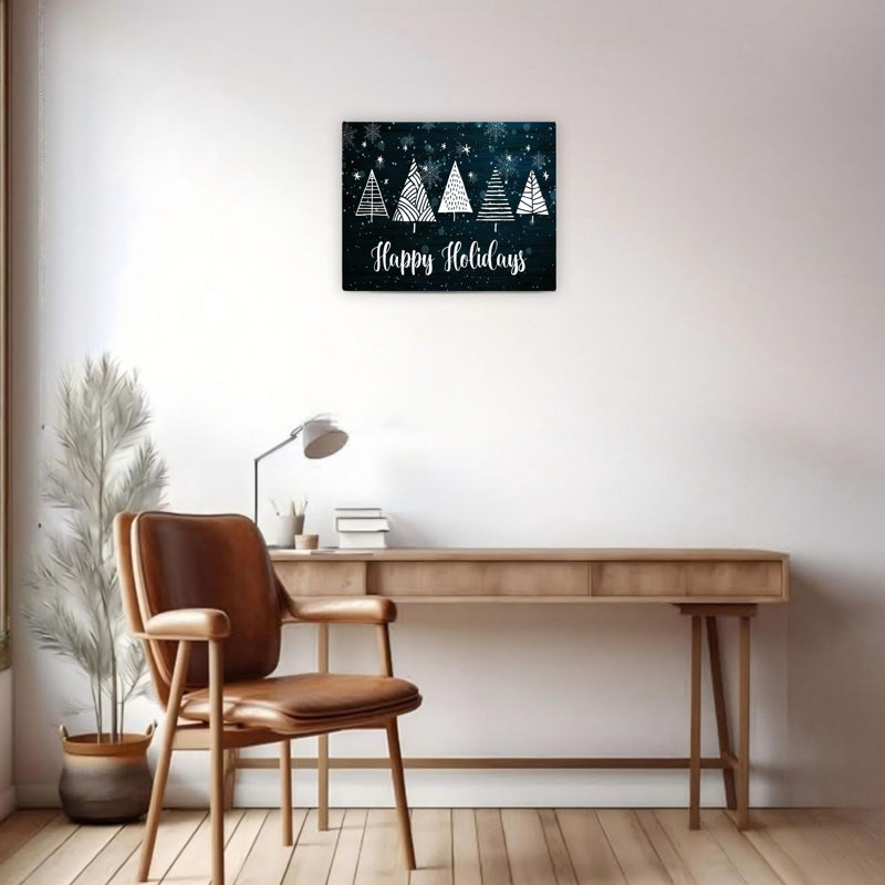 Art mural bleu 24 "x 18"