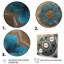 Mandala bleu et or III sur toile-88556473-88556476