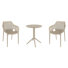Ensemble bistro pour 2 personnes avec chaises ouvertes empilables Farrah