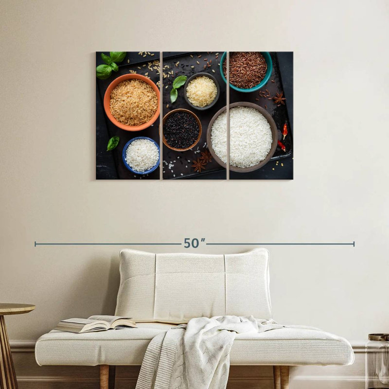 Rice In Bowls, 24" H x 38" W