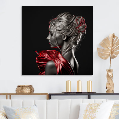 " Vintage Lady In Stylish Red IV "