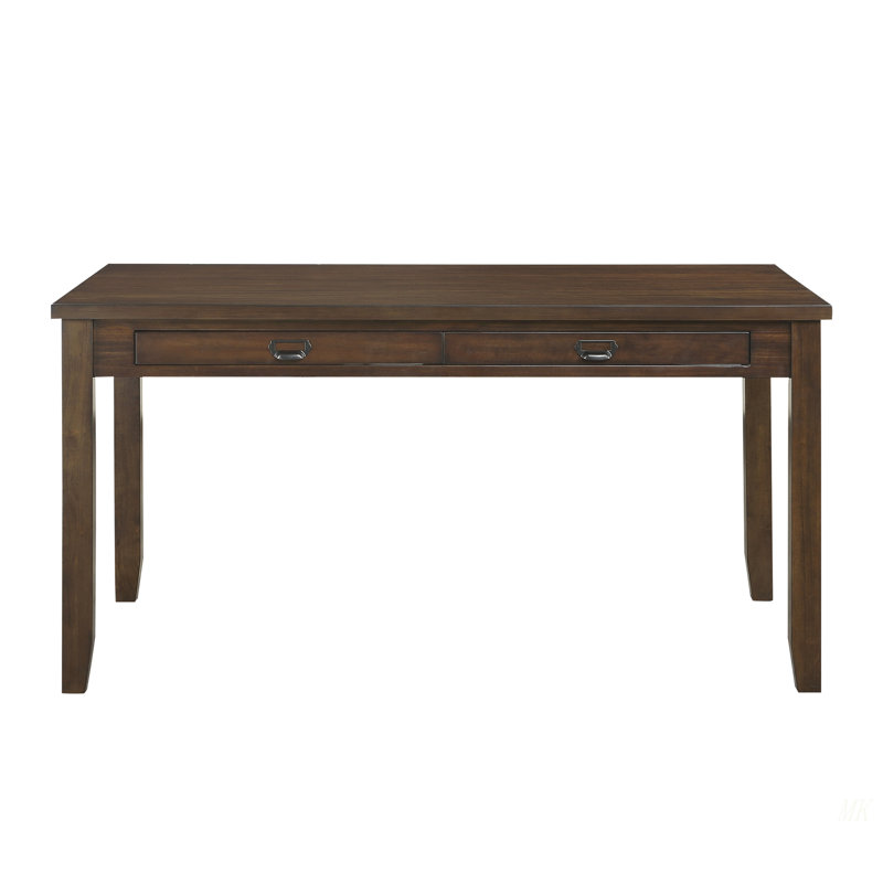Table de salle à manger à finition bois de cerisier foncé avec 4 tiroirs 1 pièce