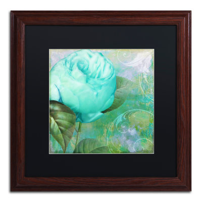 Jadaya «Aqua Rose I», impression encadrée