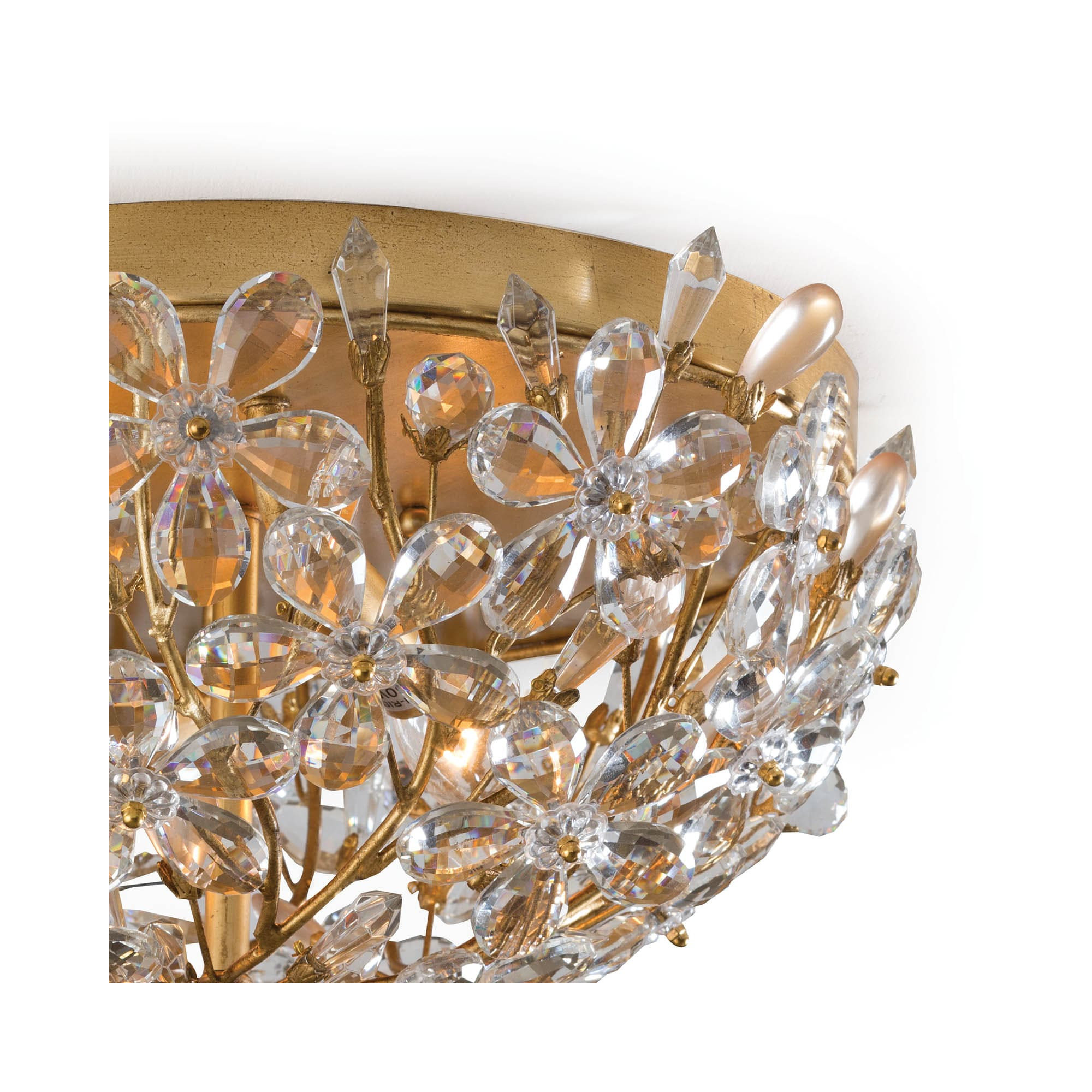 Cheshire Flush Mount, Gold Leaf