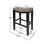 Ensemble de 2 tabourets de comptoir cloutés Retro Elegance-1773541020