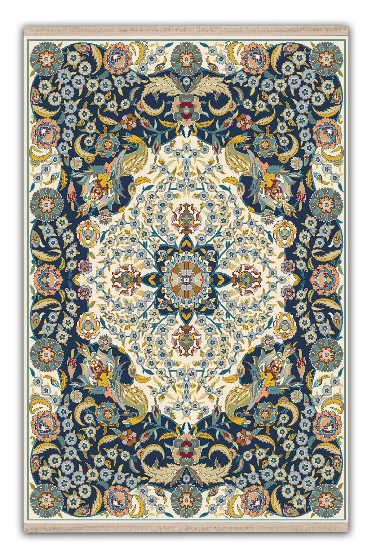 Bloomsbury Market Vintage Tile Pattern Beige-Green Ethnic Woven Base ...