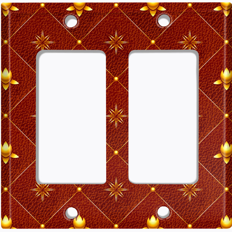 Patterned 2 - Gang Toggle Light Switch Standard Wall Plate