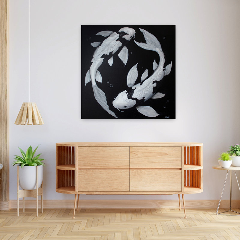 Yin Yang Koi, 36" H x 36" W