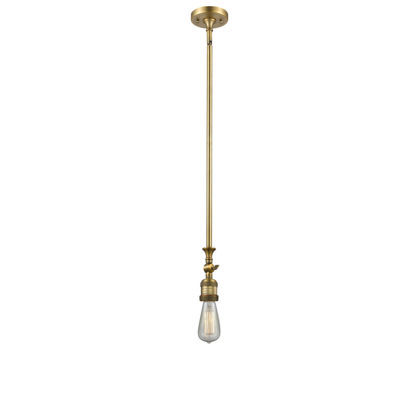 Plourde 1 - Light Single Pendant, Brushed Brass