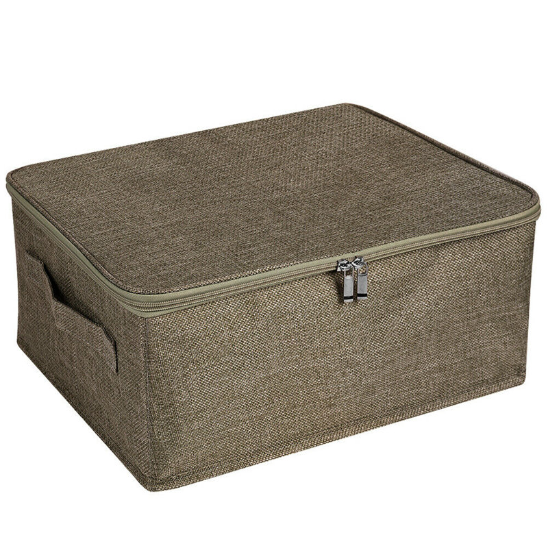 Ensemble de boîtes en tissu, Café, H 6 po x l 15 po x P 10 po