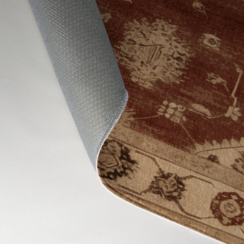 Tapis intérieur et extérieur brun Overdyed, Rectangle 5 pi x 7 pi
