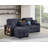 Modern Sleeper Sofa With Pull Out Bed & Storage Chaise-1879855229