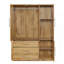 Armoire penderie 4 portes avec 3 tiroirs pour la chambre à coucher-1188181289