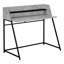 Bureau à domicile Neni, stratifié gris pierre de 47 po, tablette, structure noire-102900554-134229618-134232277