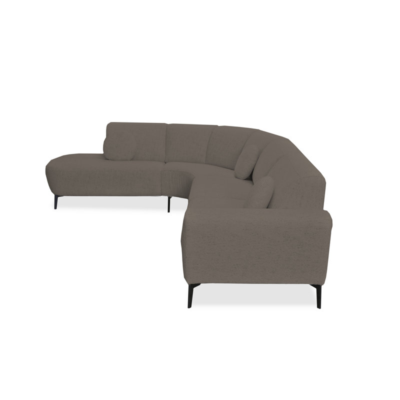 5 Seater Corner Sofa , Left Hand Facing, Dark Brown