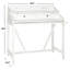 Bureau en bois massif avec rehausse Brileigh-18643210