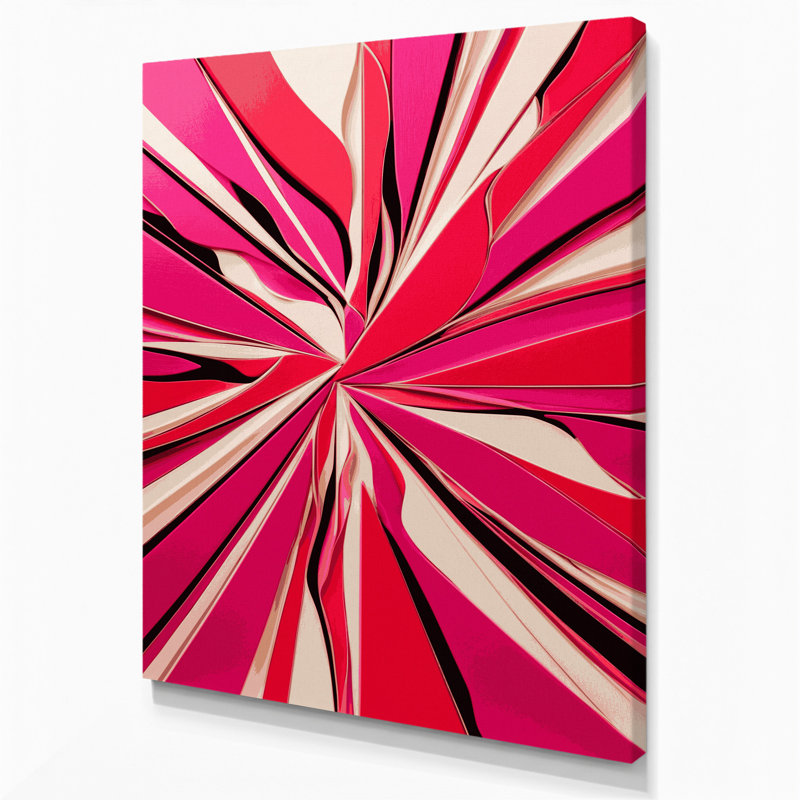 Abstract Shapes 20 Red Canvas Wall Art