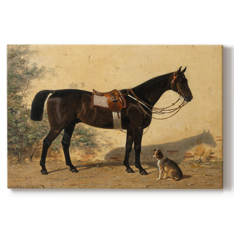 «Vintage Animal Print» - XLVI - Toile tendue avec châssis, Toile tendue, H 41 po x l 61 po x P 1,5 po