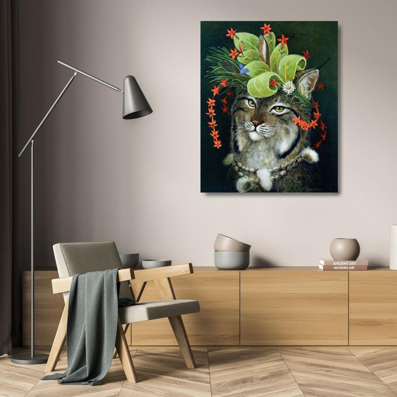 Art sur toile tendue par Trinx Schmitz, Carolyn Gallery: Glorious Forest Hat, H 24 po x l 20 po