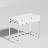 Rececca Writing Desk 35 in. Computer Desk with 2 Fabric Drawers Hooks Vanity Desk for Home Office-733563523