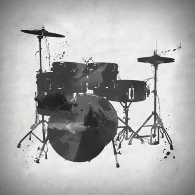 Ensemble de batterie noir et blanc