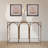 Serse 42'' Glass Top Console Table