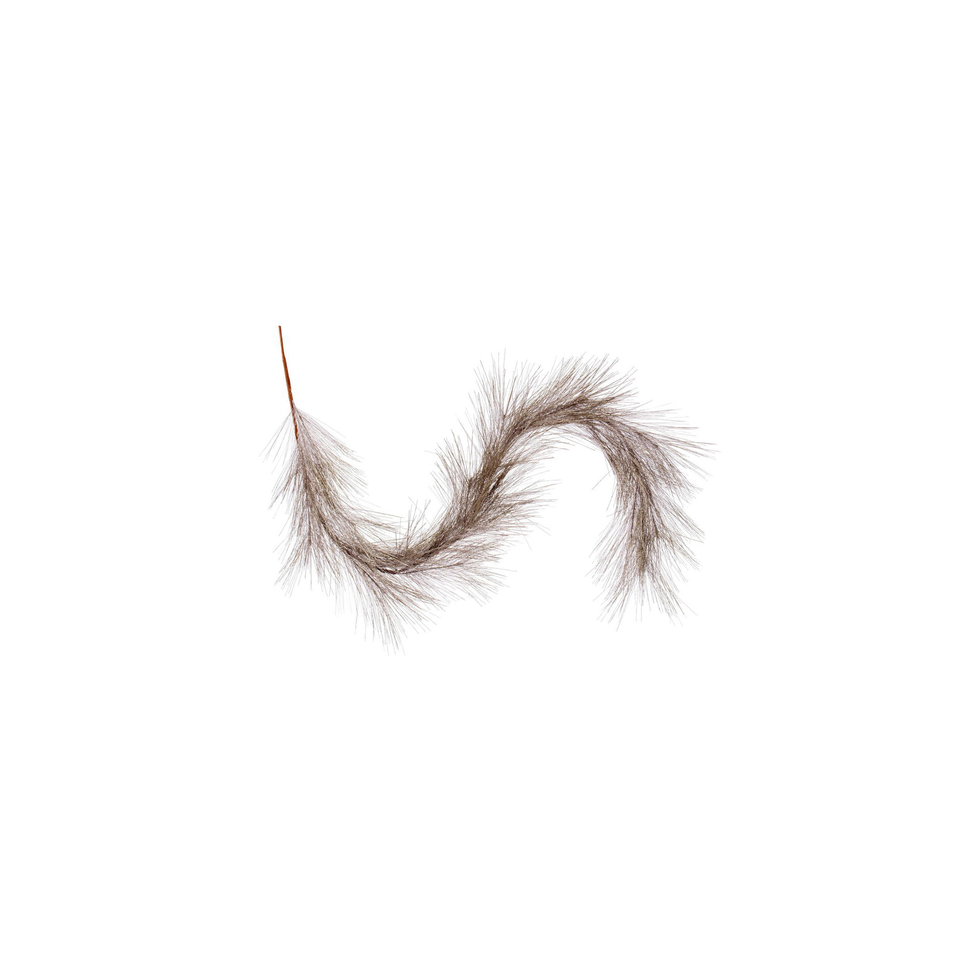 Vickerman 6' Artificial Metallic Pine Needle Garland. Features metallic pine foliage., Beige