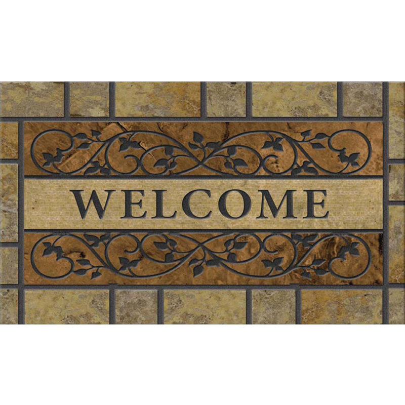 Pierre de dos 36 po x 24 po tapis de porte extérieur antidérapant Laseter