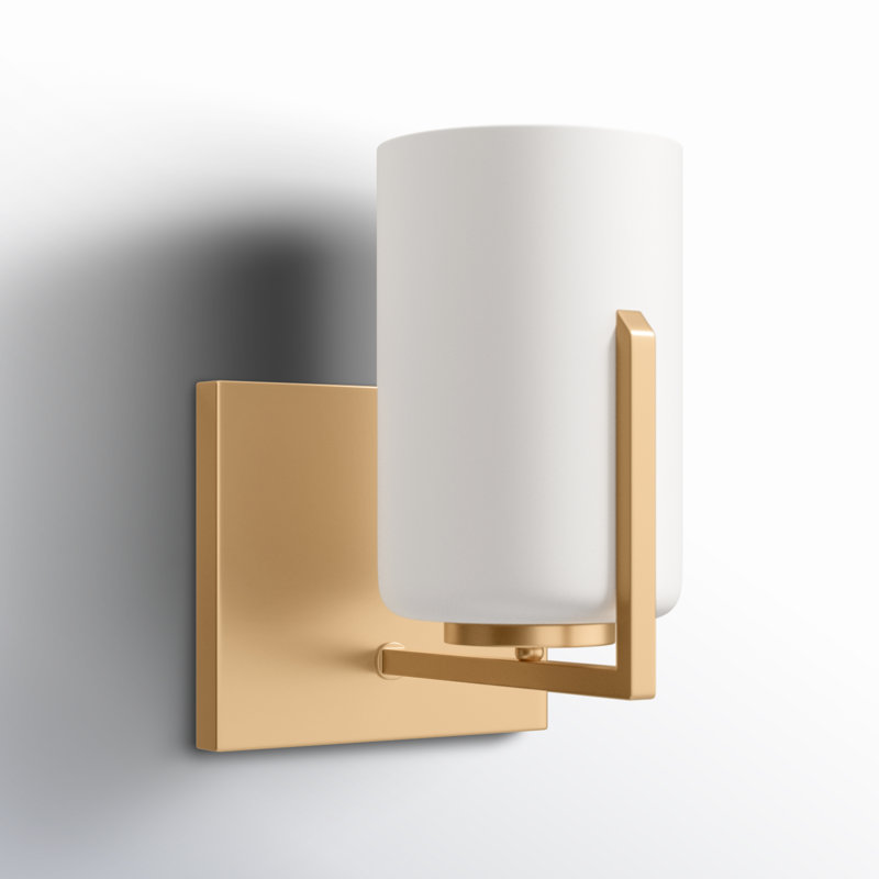 Rowanne Steel Armed Sconce, Satin Brass