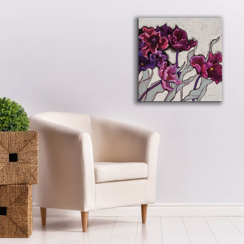 Toile épique «Ruffled Tulips» par Shirley Novak, 37 po x 37 po, H 26 po x l 26 po x P 1,5 po