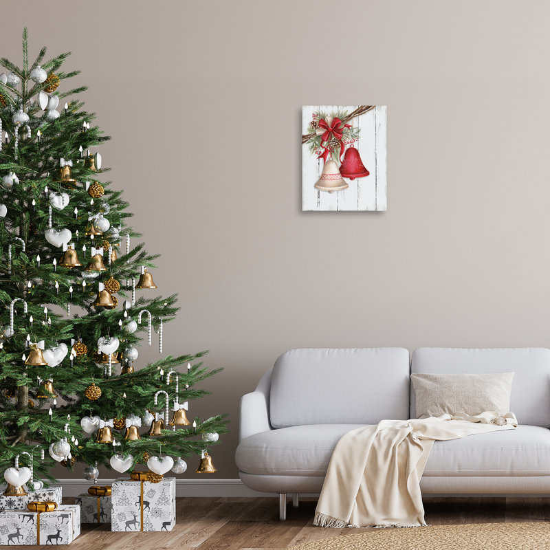 Rustic Winter Bells Canvas Wall Art by Emma Leach, 20" H x 16" W