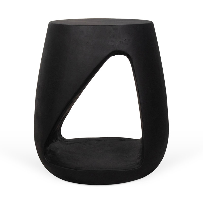 Organic Cut Out Side Table, Black