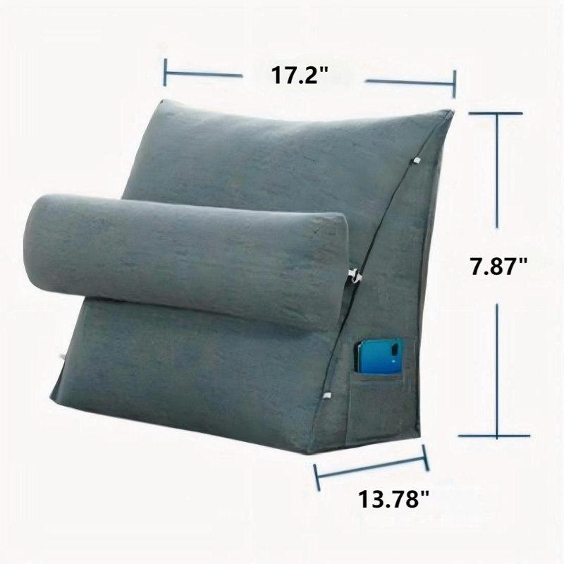Imitate Linen Adjustable Wedge headrest Backrest Back Cushion, Sand