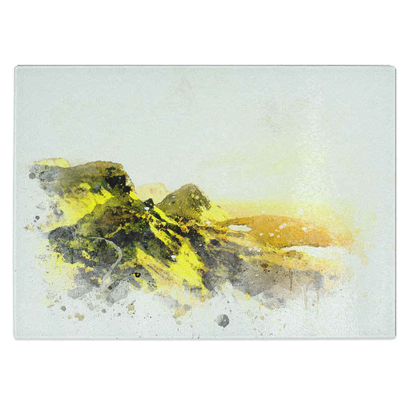 Tempered Glass Road Through the Isle of Skye in Scotland Chopping Board, 28.5 cm W x 20 cm L