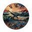 Horloge murale en bois massif Robertsdale-15642776