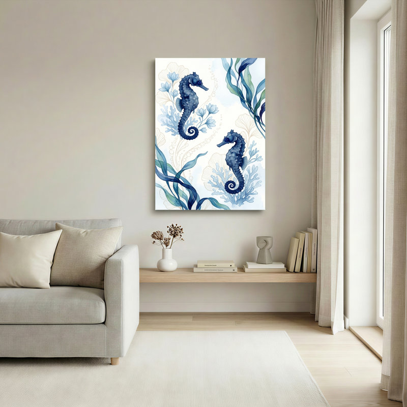 Hippocampe, impression sur toile, ensemble de 1, Wrapped Canvas, 24"H x 18"W