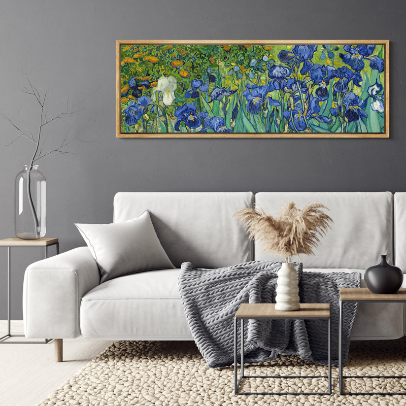 Iris de Vincent Van Gogh, reproduction d'art sur toile, H 20 po x l 60 po, Naturel